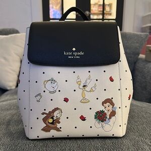 Disney X Kate Spade New York Beauty And The Beast Flap Backpack